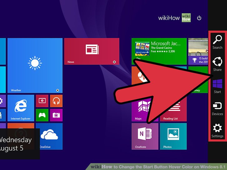 How to change the color of windows 8 5