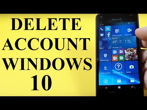 Windows phone delete microsoft account in windows 10