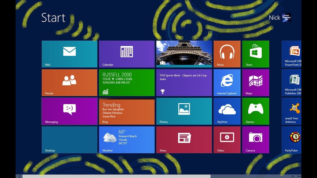 Windows 7 default color scheme